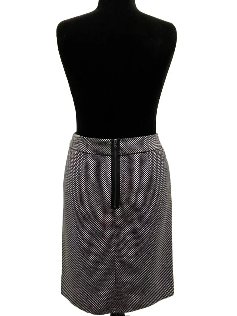 Navy White Polka Dot Pencil Skirt Size 10 Jones New York